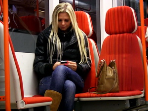 Gorgeous blonde Czech girl is picked up and paid for public sex 